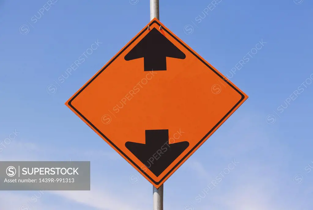 Arrow road sign