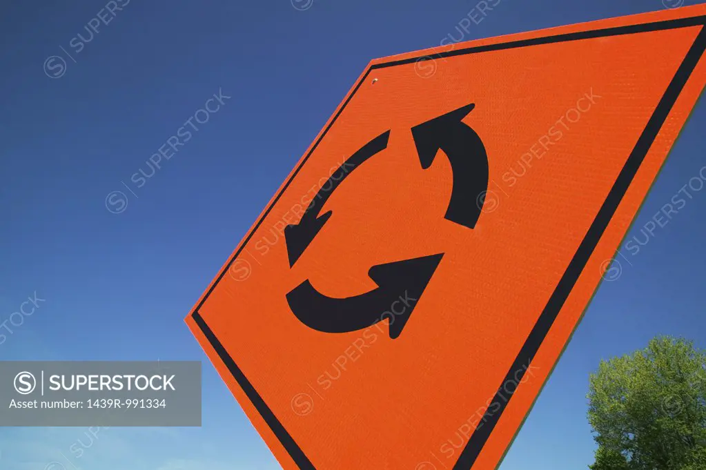 Traffic circle sign