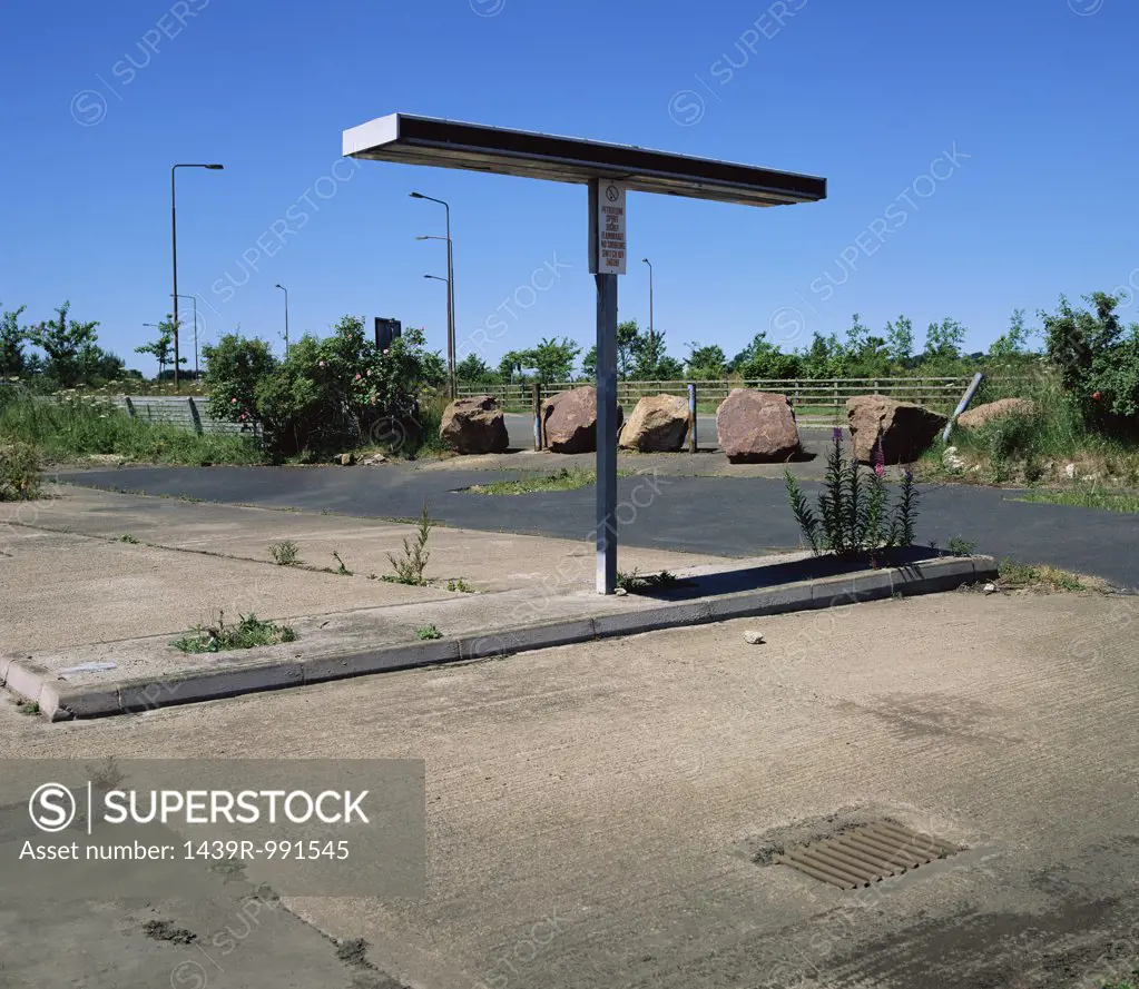 Abandoned petrol station