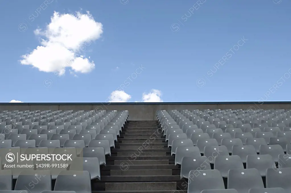 Empty sports stadium