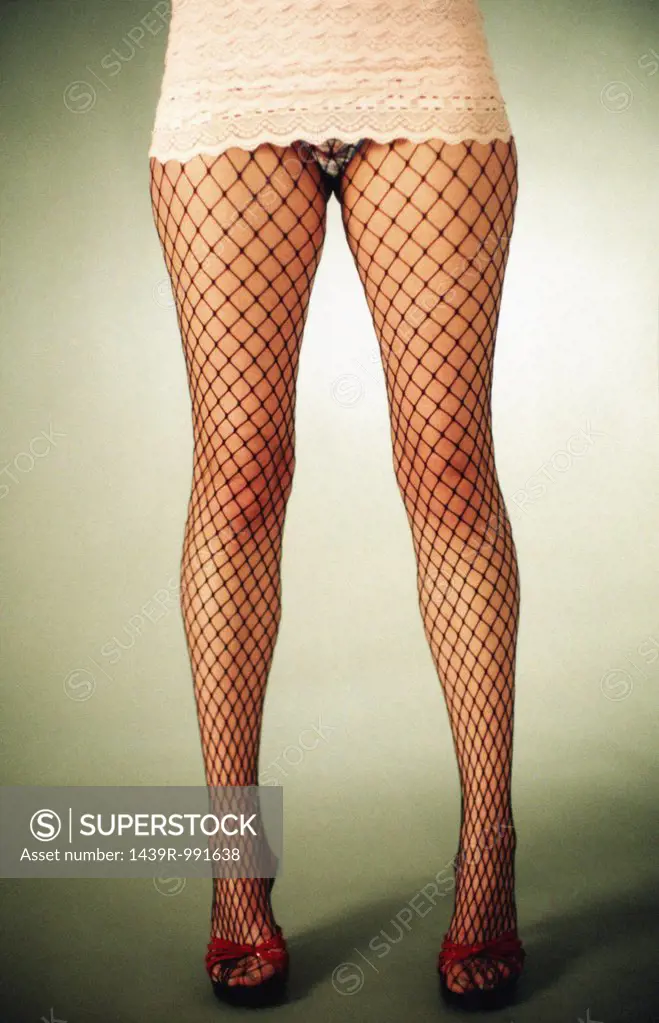 Woman wearing stockings