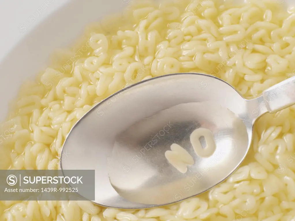 Spaghetti word on a spoon