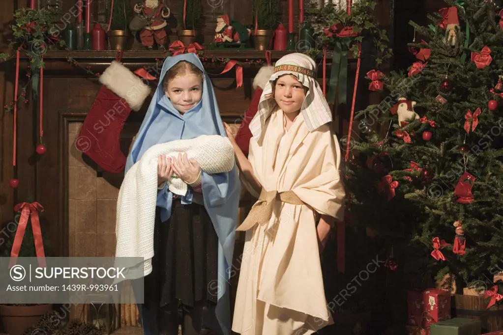 Children dressed as nativity characters