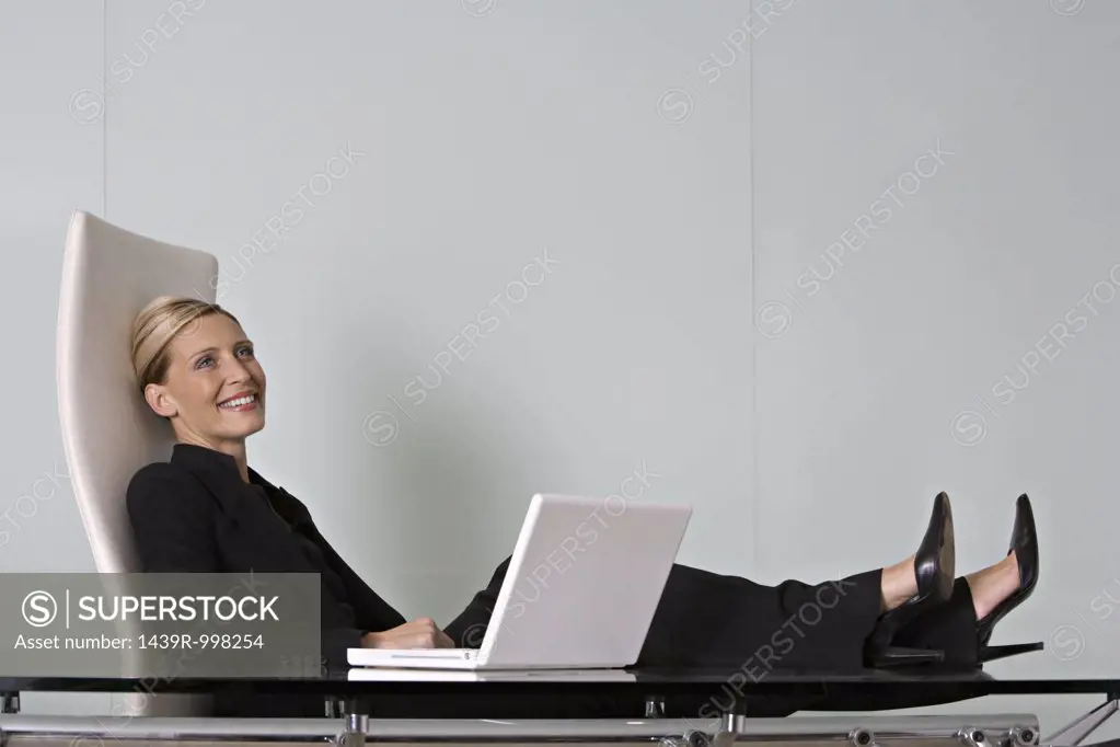 Relaxed businesswoman