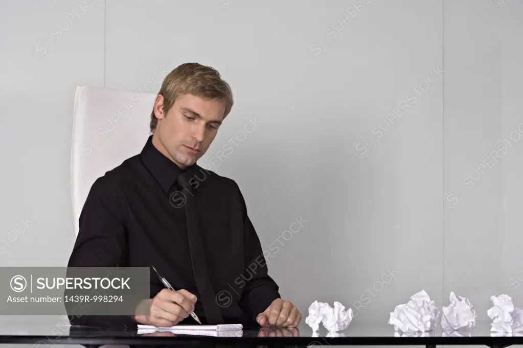 Businessman at his desk