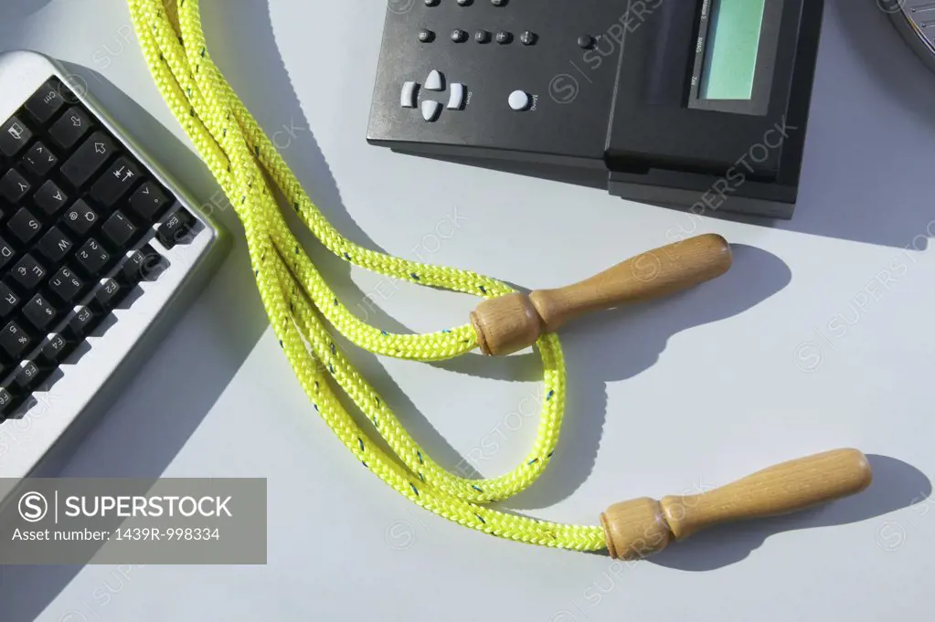 Skipping rope on a desk