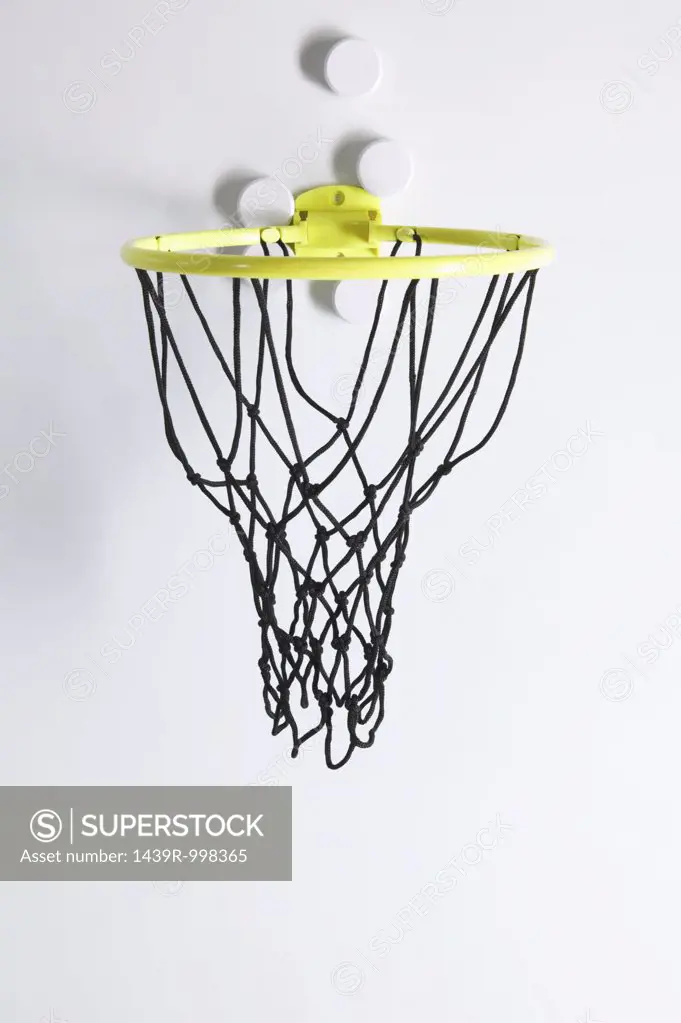 Basketball hoop on the wall