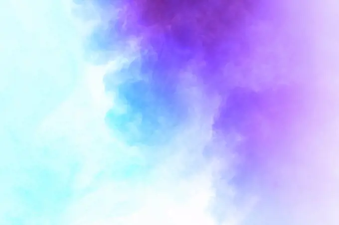 Colorful smoke against white background