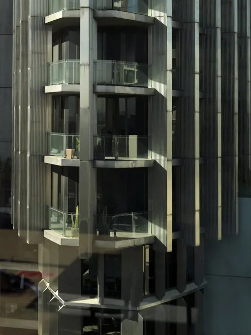 Australia, Melbourne, Modern residential building exterior in sunlight