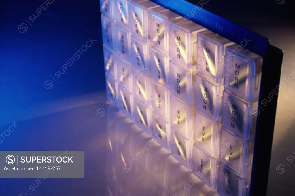 Close-up of a pill box