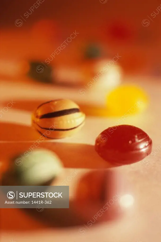 Close-up of assorted flavors of candy
