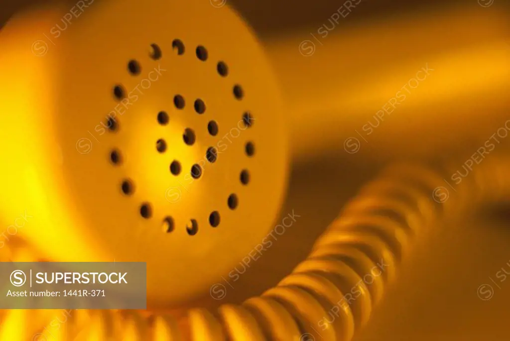 Close-up of a telephone receiver