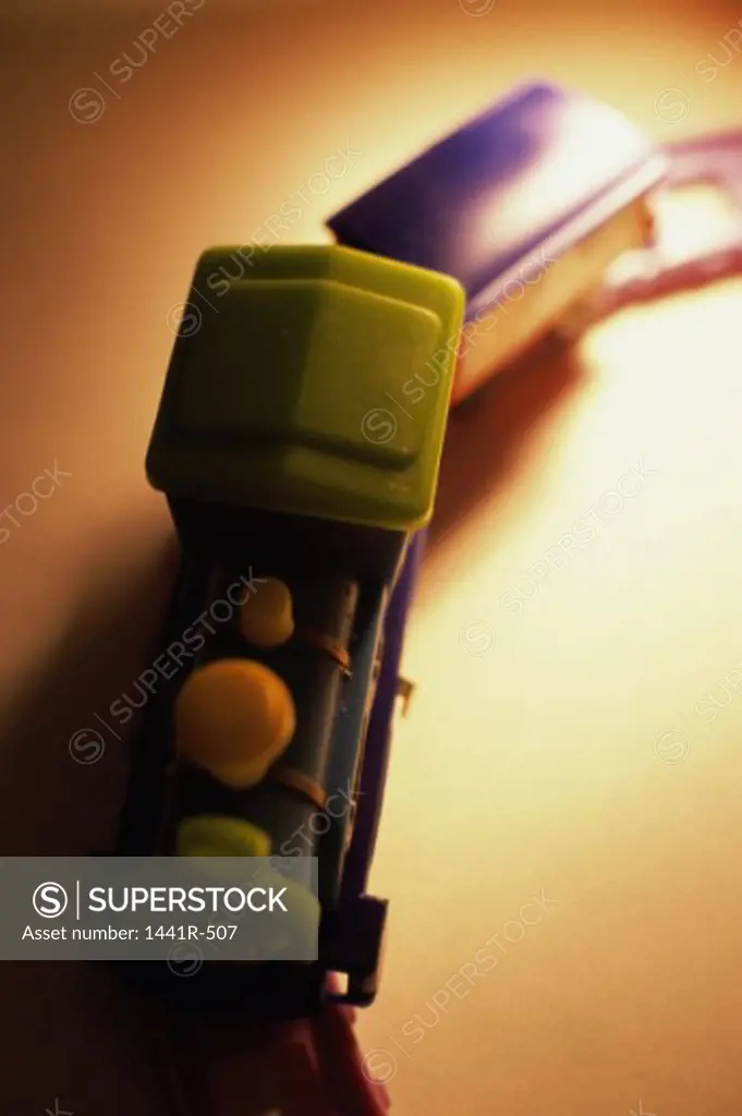 Close-up of a toy train