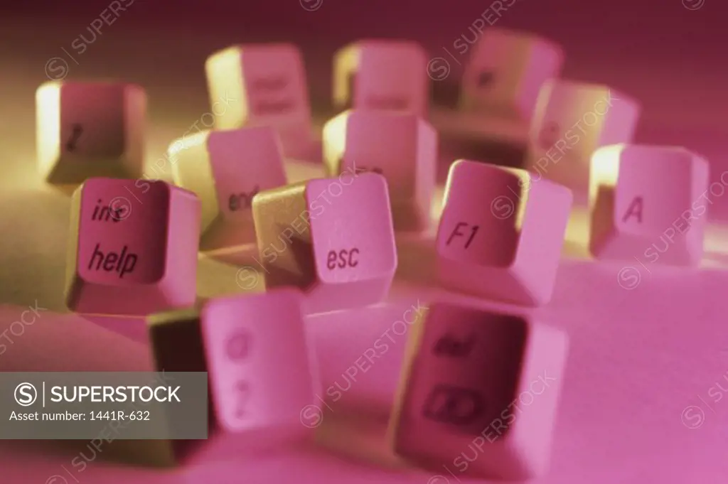Close-up of keys of a computer keyboard