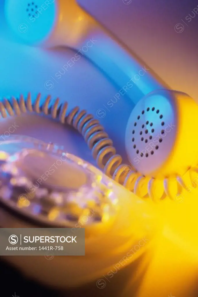 Close-up of a landline telephone