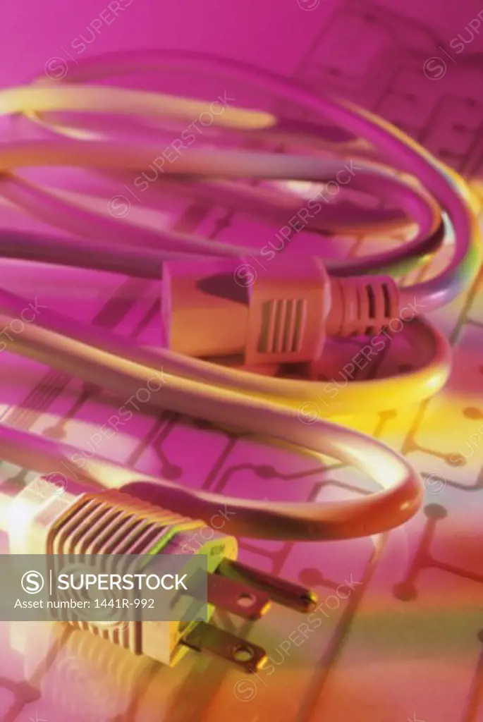 Close-up of a computer cable