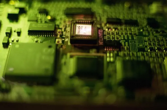 Close-up of a computer circuit board