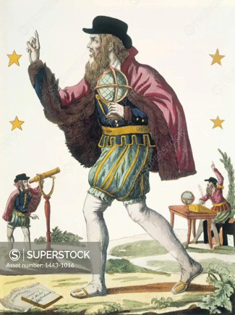 Caricature of Nostradamus & His Prophecies ca. 1815 Artist Unknown Colored etching