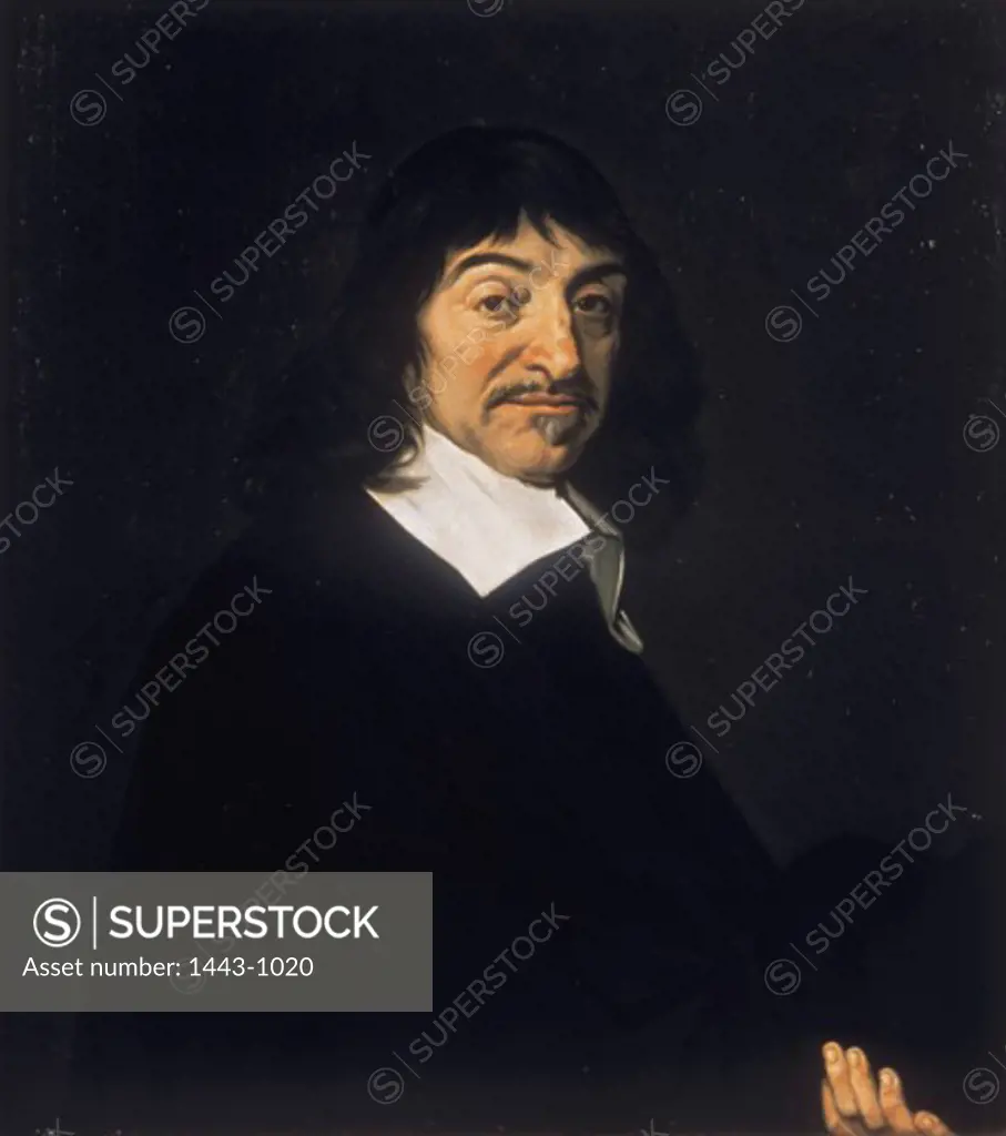 Rene Descartes (1596-1650) French Philosopher & Physician ca. 1640 Frans Hals (ca.1581-1666 Dutch) Musee du Louvre, Paris, France
