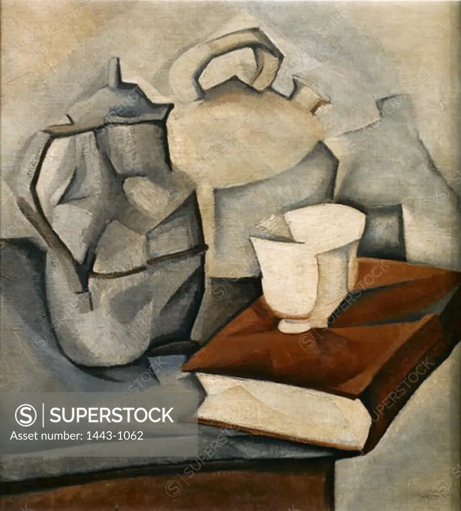 The Book 1911 Juan Gris (1887-1927 Spanish) Oil on canvas Musee National  d' Art Moderne, Centre Georges Pompidou, Paris, France