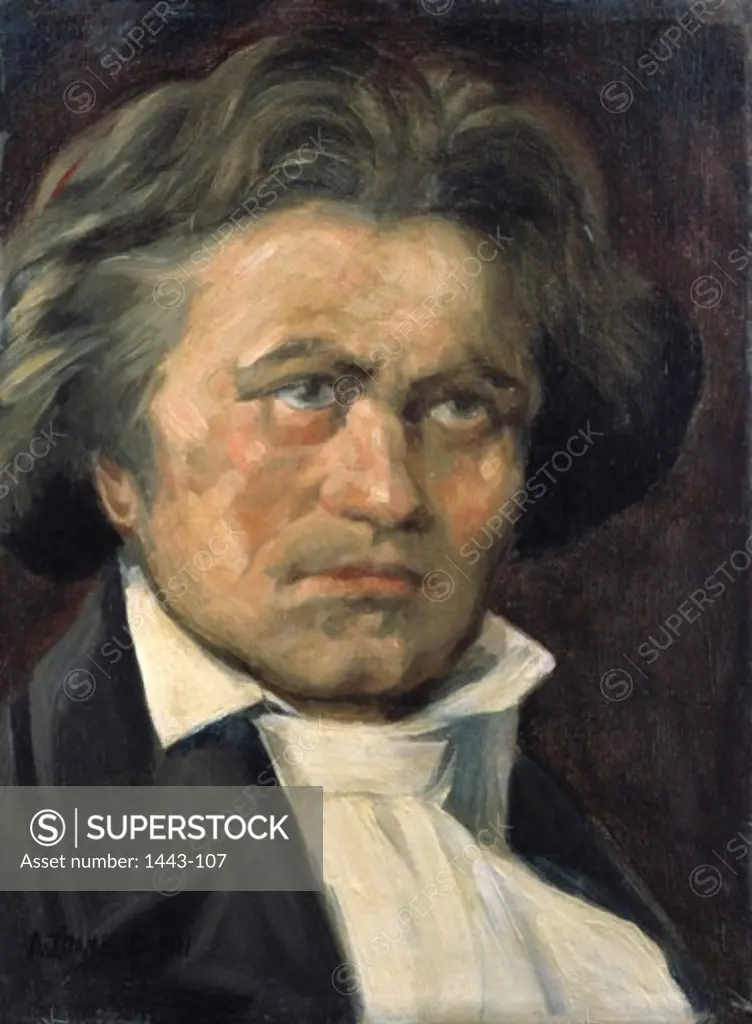 Ludwig van Beethoven  Alfred Zimmermann (1854-1910) Oil on canvas Collection of Archiv for Kunst & Geschichte, Berlin, Germany