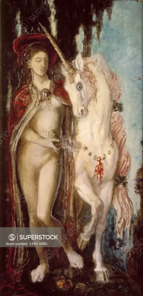 The Unicorn 1885 Gustave Moreau (1826-1898 French) Oil on canvas Musee Gustave Moreau, Paris, France