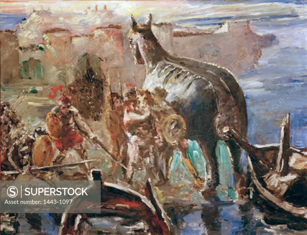 The Trojan Horse  1924 Lovis Corinth (1858-1925 German) Oil on canvas Staatliche Museen Preussischer Kulturbesitz, (Nationalgalerie), Berlin, Germany