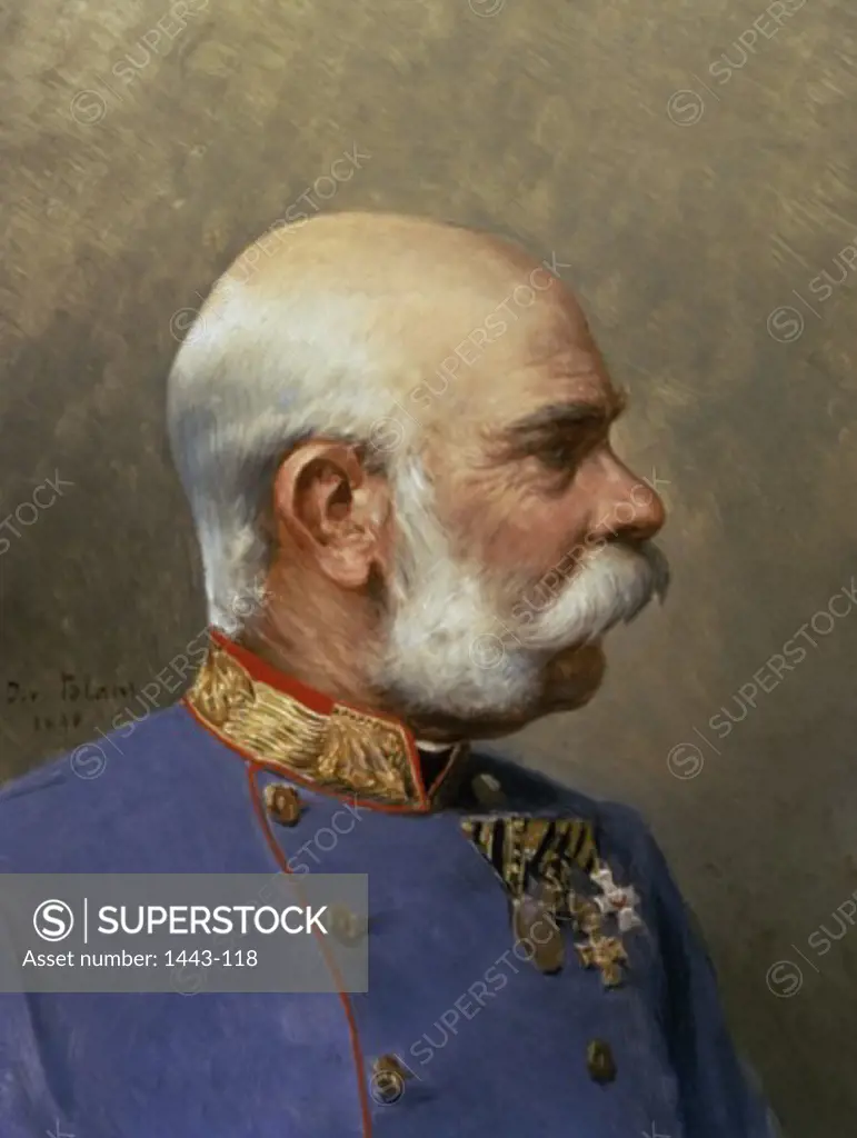 Kaiser Franz Joseph  1898 Julius von Blaas (1845-1923 Austrian) Painting