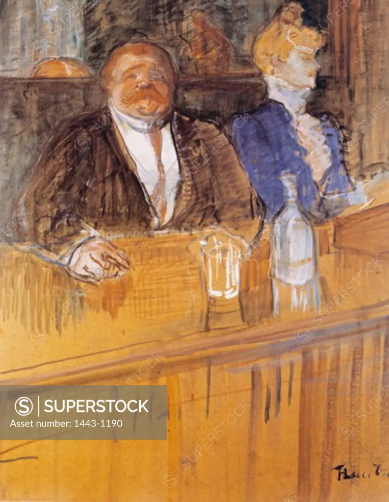 Dans le Bar  1898 Henri de Toulouse-Lautrec (1864-1901 French) Kunsthaus, Zurich, Switzerland