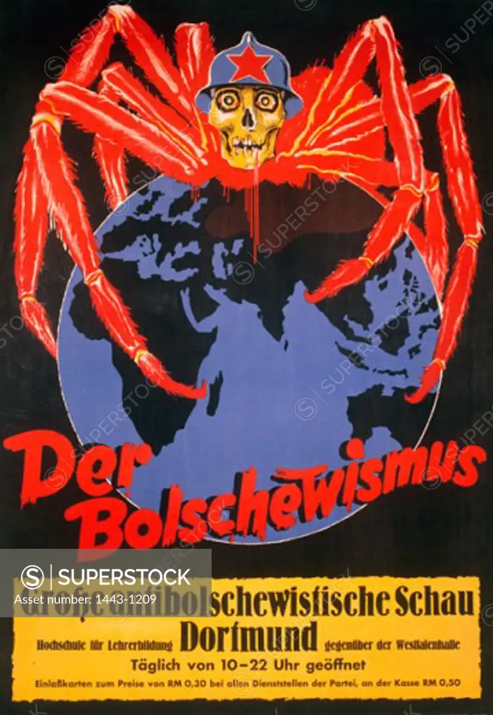 "Grosse Antibolschewistische Schau" (Great Anti-Bolshevist Exhibition) ca. 1941 Artist Unknown Poster