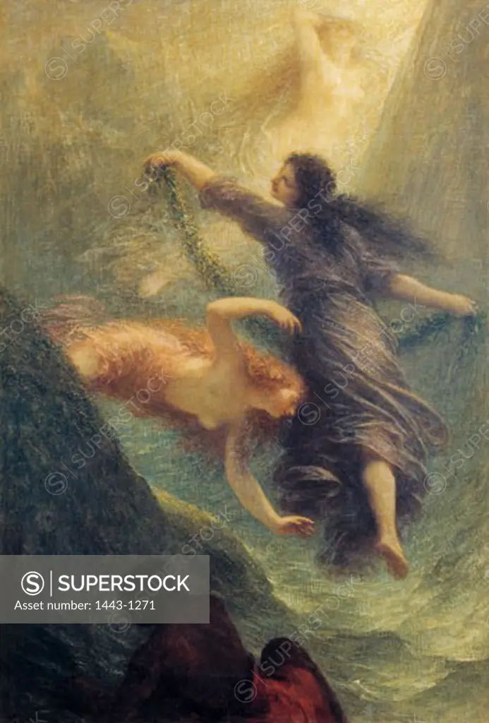 Das Rheingold, Scene 1, (Opera by Richard Wagner), 1888, Henri Fantin-Latour, (1836-1904/French), Oil on canvas
