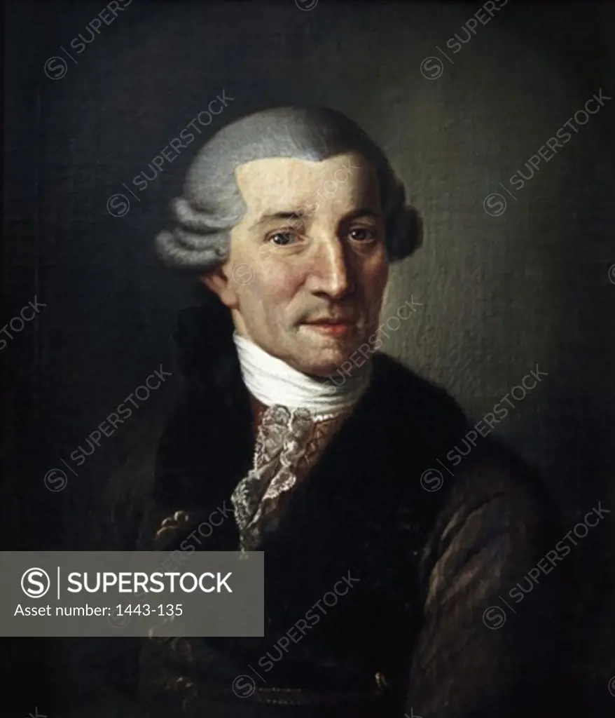Joseph Haydn  1783 Christian Ludwig Seehas (1753-1802 German) Painting Gemaldegalerie, Schwerin, Germany