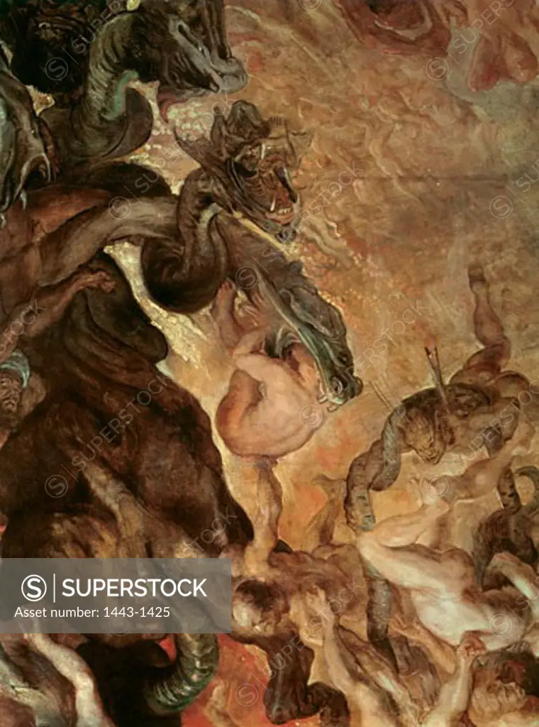 The Descent into Hell of the Damned, Peter Paul Rubens, (1577-1640/Flemish), Oil on wood, Alte Pinakothek, Munich, Germany