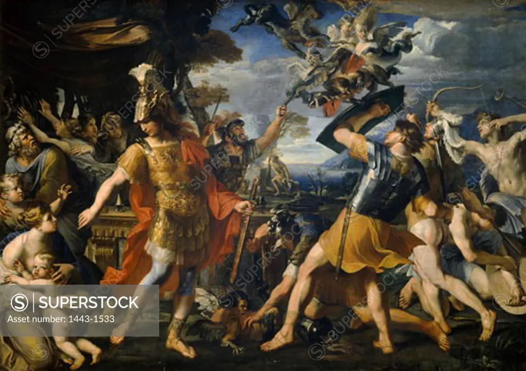 Aeneas and his Companions fight against the Harpies François Perrier (1590-1650 French) Oil on canvas Musee du Louvre, Paris, France