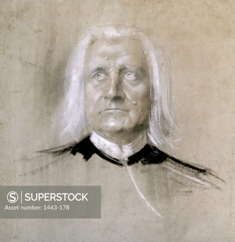 Franz Liszt Franz Seraph von Lenbach (1836-1904 German) Pastel