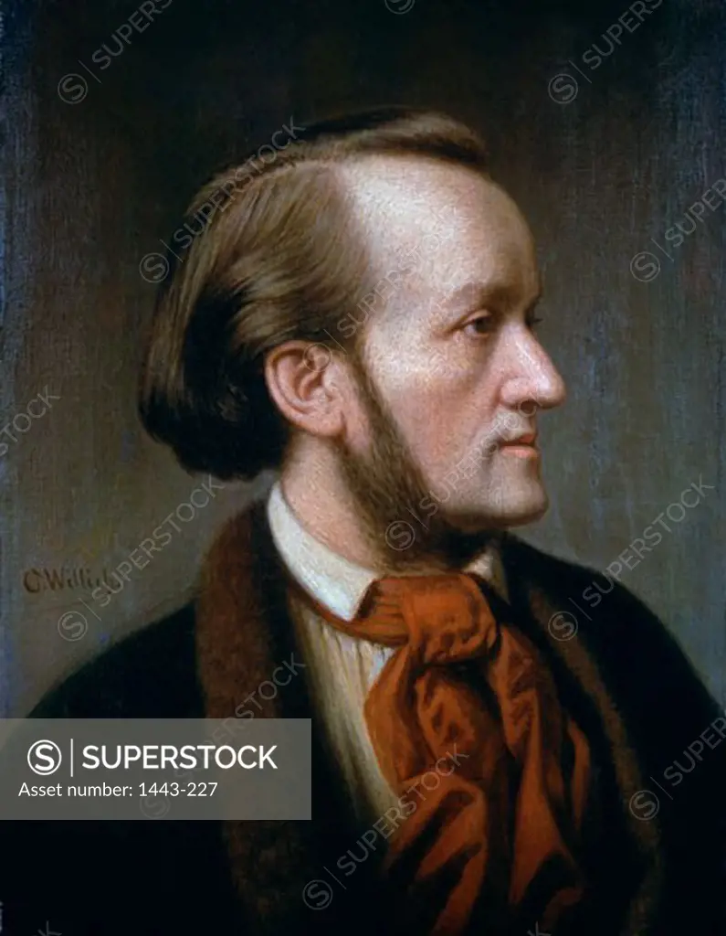 Richard Wagner 1862 Cesar Willich (1825-1886 German) Oil on canvas Musikbibliothek der Stadt Leipzig, Germany
