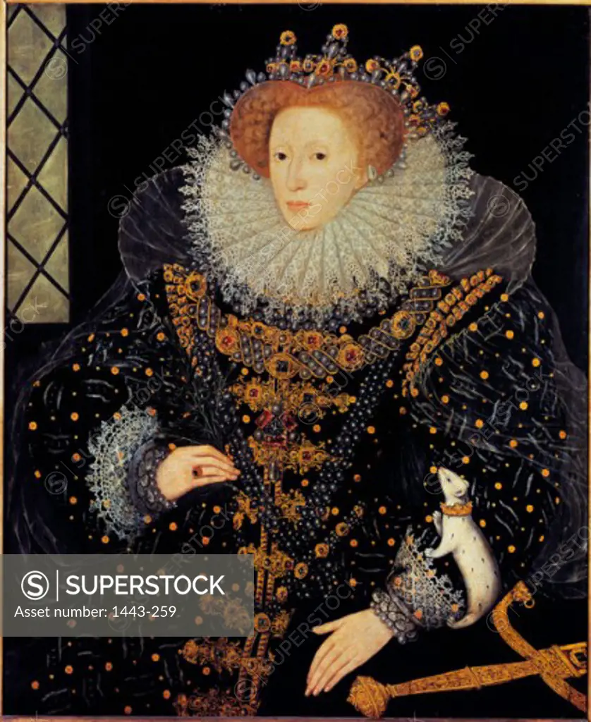 The Ermine Portrait of Queen Elizabeth I  1585 Nicholas Hilliard (ca.1547-1619 British) Hatfield House, London, England