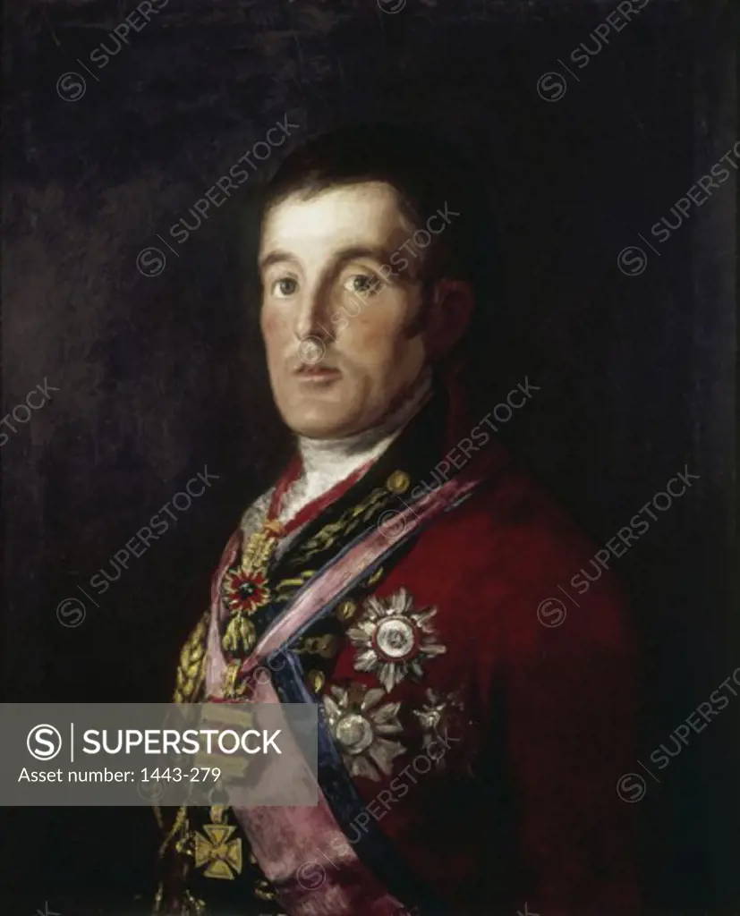 Duke of Wellington   1812 Francisco Goya y Lucientes (1746-1828 Spanish)  Oil on wood panel National Portrait Gallery, London, England