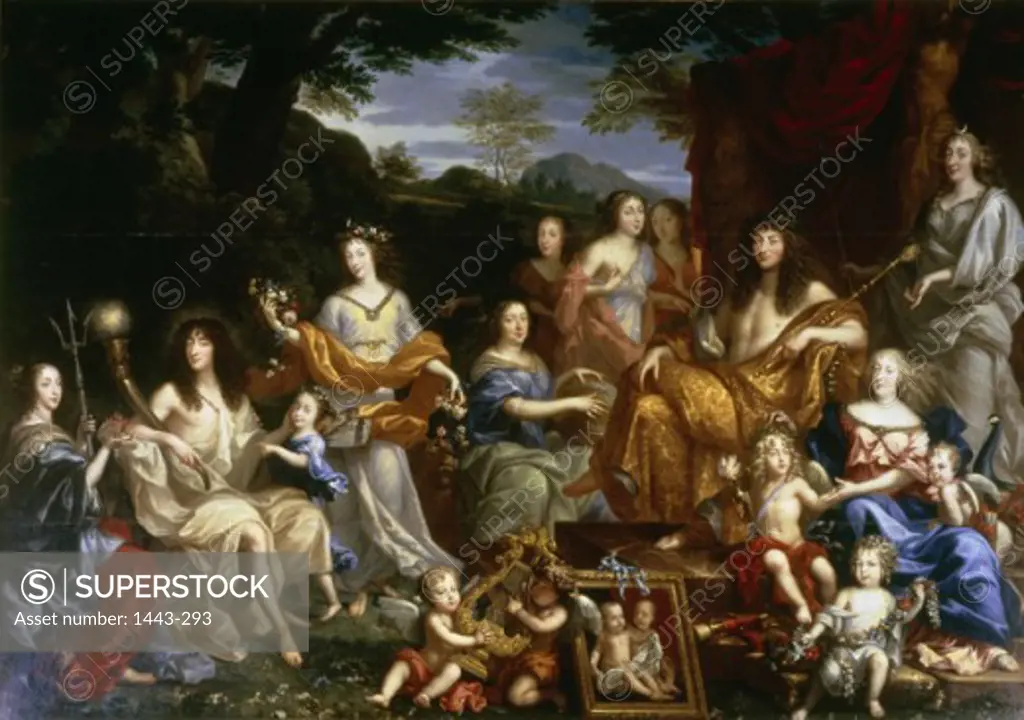 Louis XIV & Family  1670 Jean Nocret (1615-1672 French)  Oil on canvas Chateau de Versailles, France