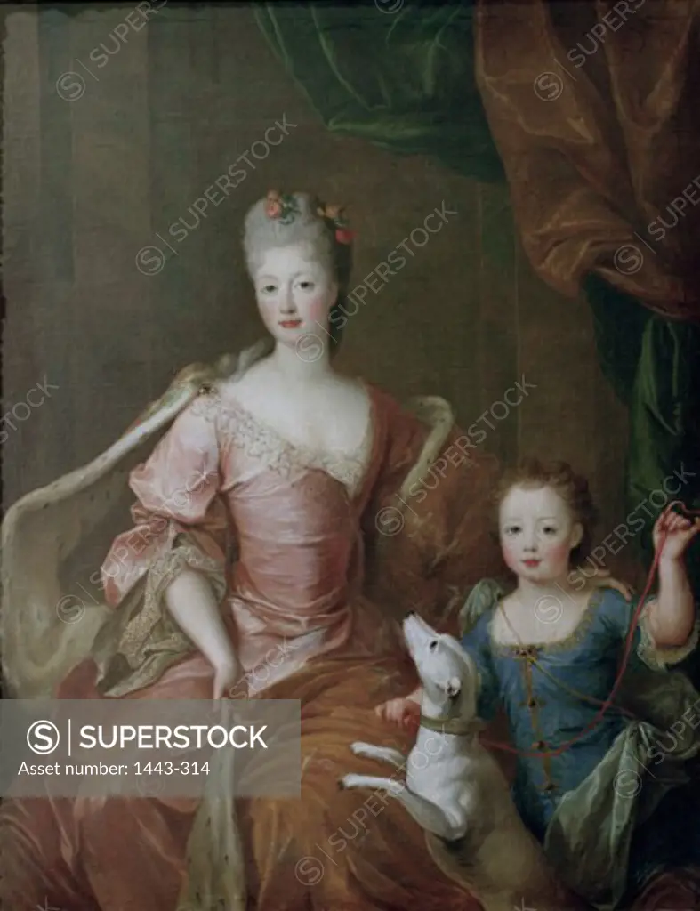 Elisabeth Charlotte, Duchess of Lorraine and Her Son Prince Louis ca. 1708 Pierre Gaubert (ca.1659-ca.1744 French) Oil on canvas Musee Lorraine, Nancy, France