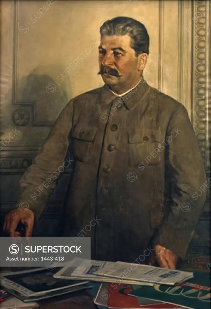 Portrait of Stalin  1937 Isaak Israil'evic Brodskij (1884-1939 Russian) Oil on canvas State Russian Museum, St. Petersburg, Russia