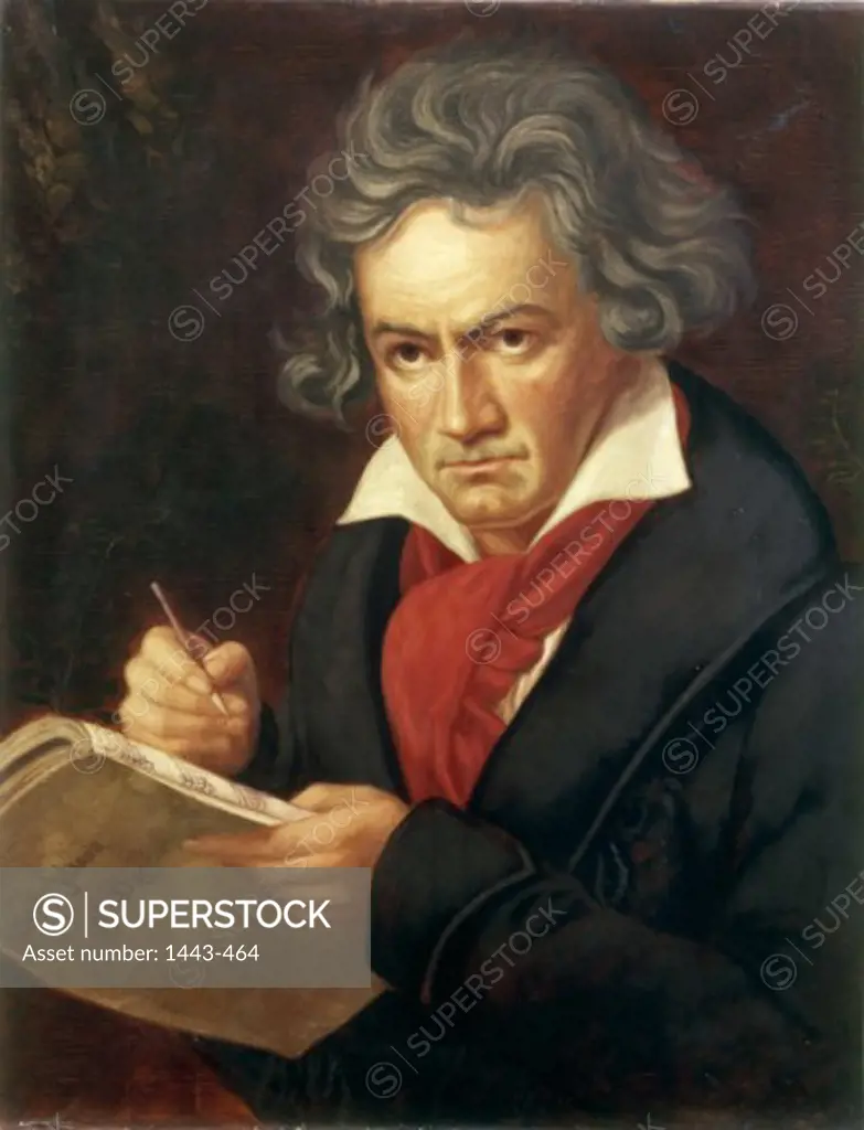 Beethoven While Composing the Missa Solemnis  1819 Joseph Karl Stieler (1781-1853 German) Painting