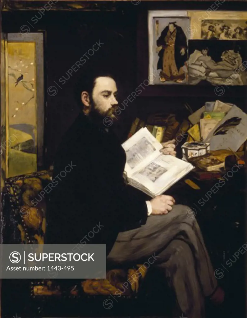 Emile Zola  1868 Edouard Manet (1832-1883 French)  Oil on canvas Musee d' Orsay, Paris, France