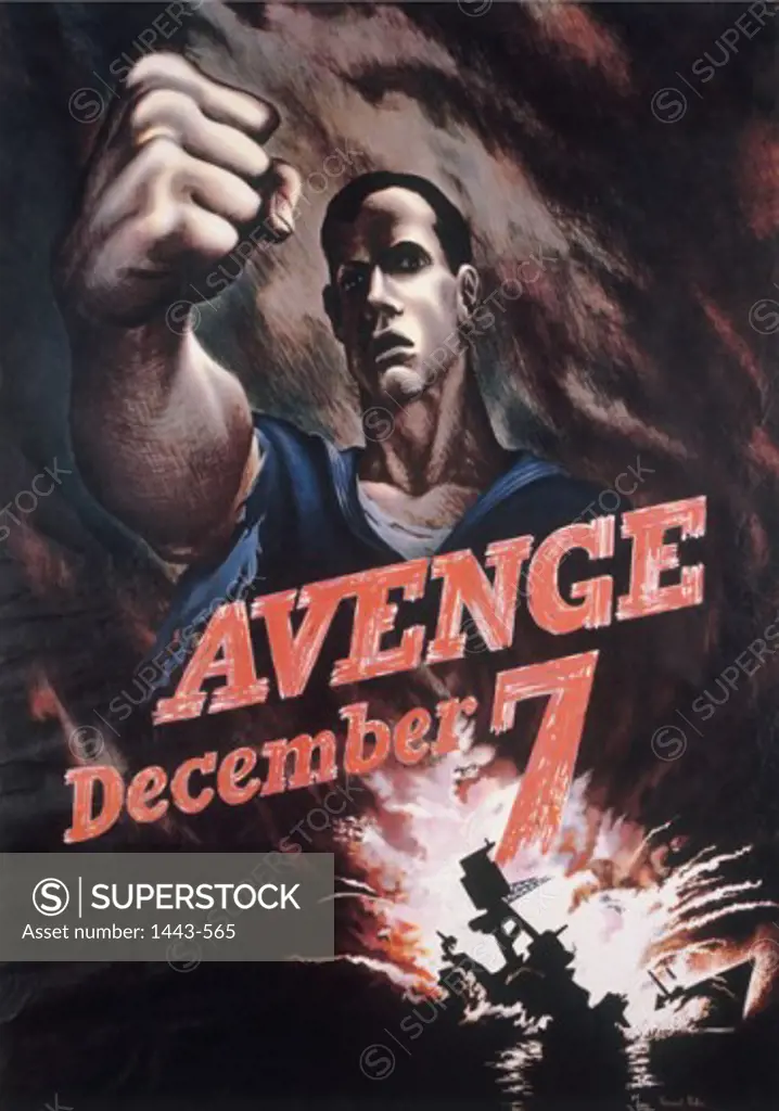 Avenge December 7 1942 Artist Unknown Poster