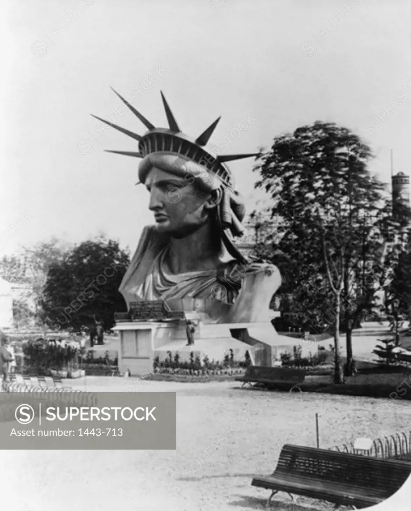 Statue in a park, Statue of Liberty, Paris, France, 1878