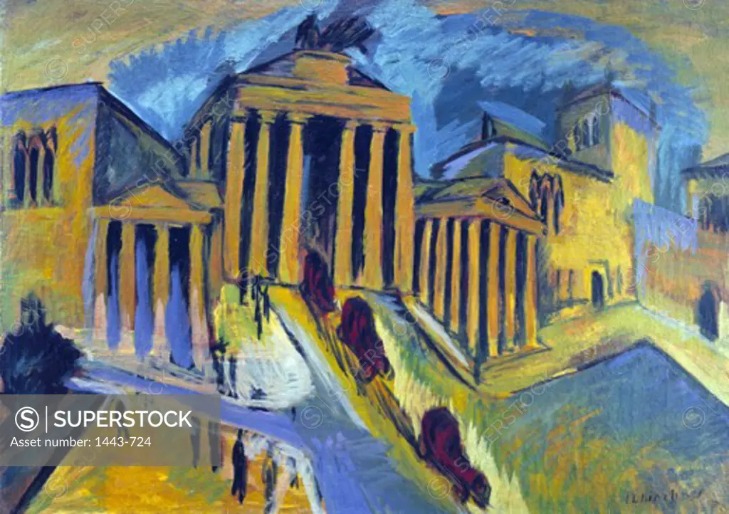 Brandenburg Gate, Berlin 1915 Ernst Ludwig Kirchner (1880-1938 German) Oil on canvas Ahlers Corporation Collection