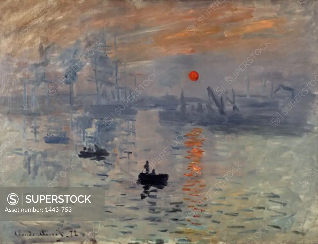 Impression, Sunrise (The Outer Harbor of Le Havre Facing Southeast) 1872 Claude Monet (1840-1926 French) Oil on canvas Musee Marmottan, Paris, France