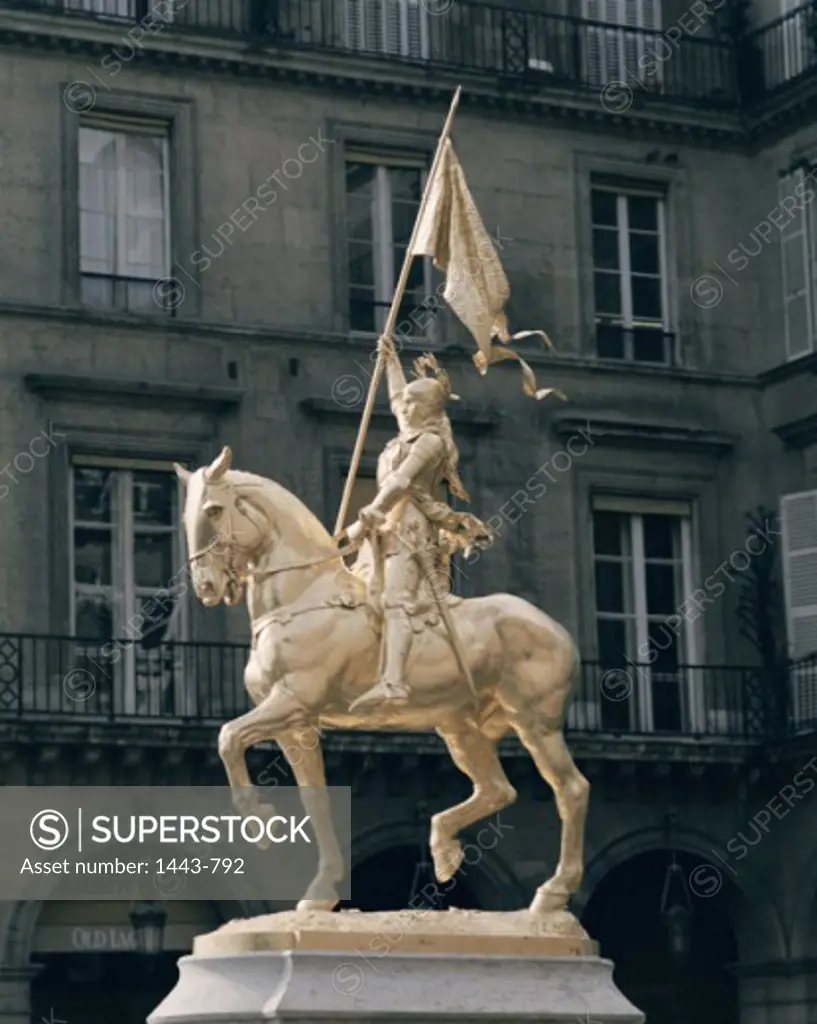 Low angle view of a Joan of Arc Statue, Paris, France