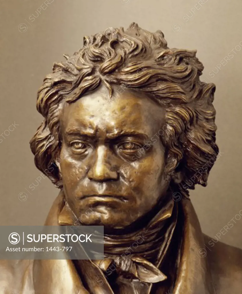 Bust of Ludwig van Beethoven ca. 1890 Gustav Landgrebe (1837-1899) Bronze Collection of Archiv for Kunst & Geschichte, Berlin, Germany