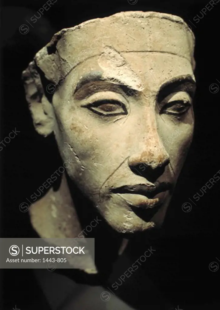 Akhenaton (Amenhotep IV), Egyptian Pharaoh (1364-1347 BCE) CA. 1355 BCE Tuthmosis (active ca. 1340 BCE) Stucco Staatliche Museen Preussischer Kulturbesitz, (Agyptisches Museum und Papyrussammlung), Berlin